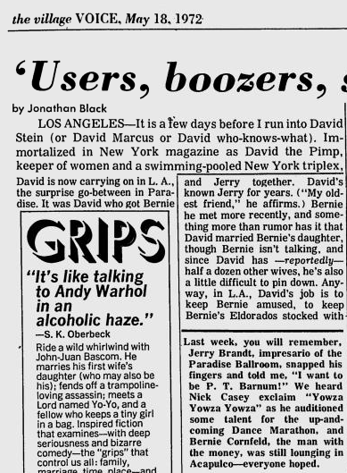 Village Voice May 18 1972 Part I